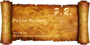Pelle Roland névjegykártya